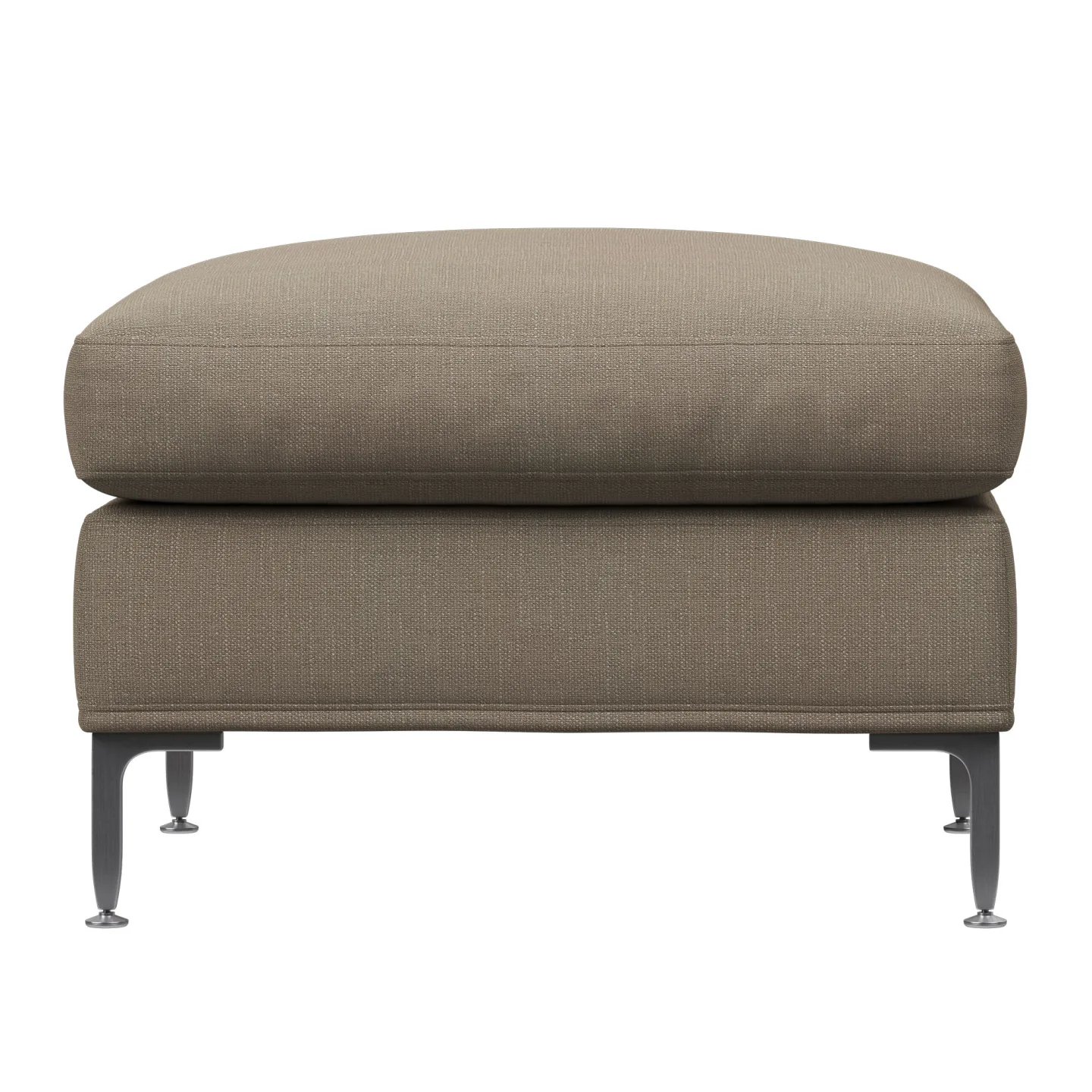 Fogia - Alex Footstool Large Fabric Noah 18 Mole - Fotpallar - Beige - Metall/Textilmaterial