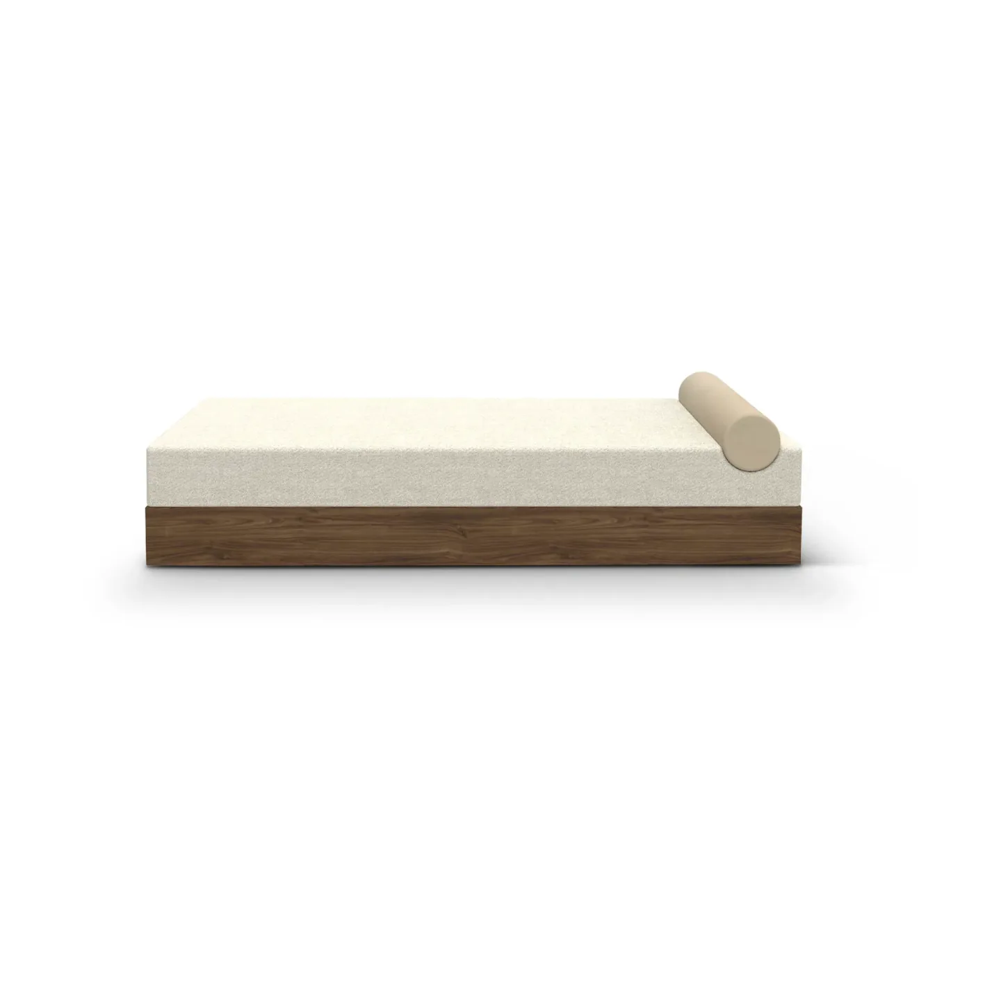 New Works Mass Tagesbett 200x75x51 cm Karakorum ivory 001-walnut