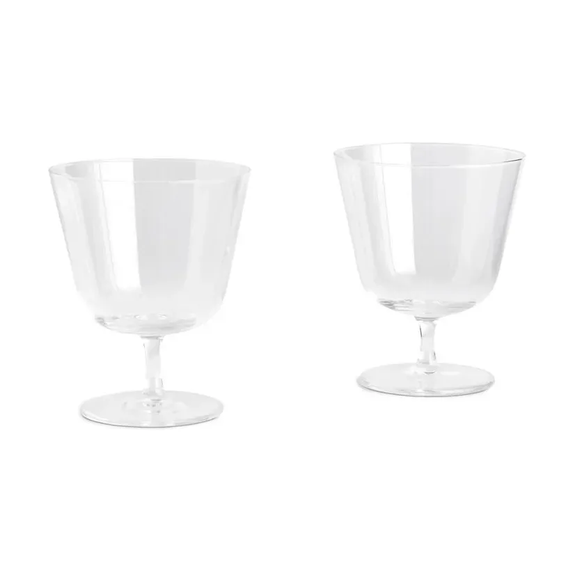 HAY Curve Stem Trinkglas 2er-Pack Clear