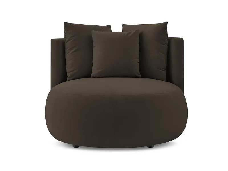 Sessel BOBOCHIC CESAR Samt rotbraun