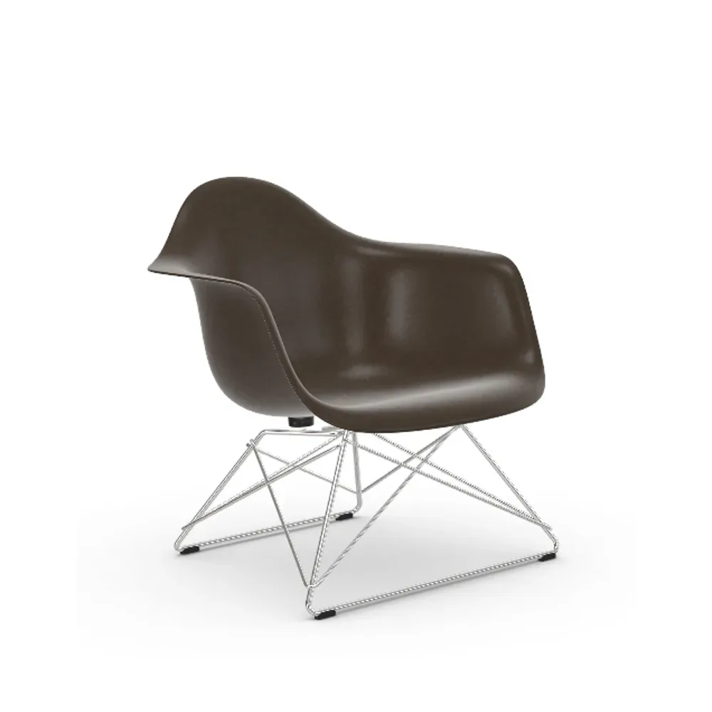 Vitra Eames fiberglass armchair LAR fåtölj Elephant hide grey-Chrome