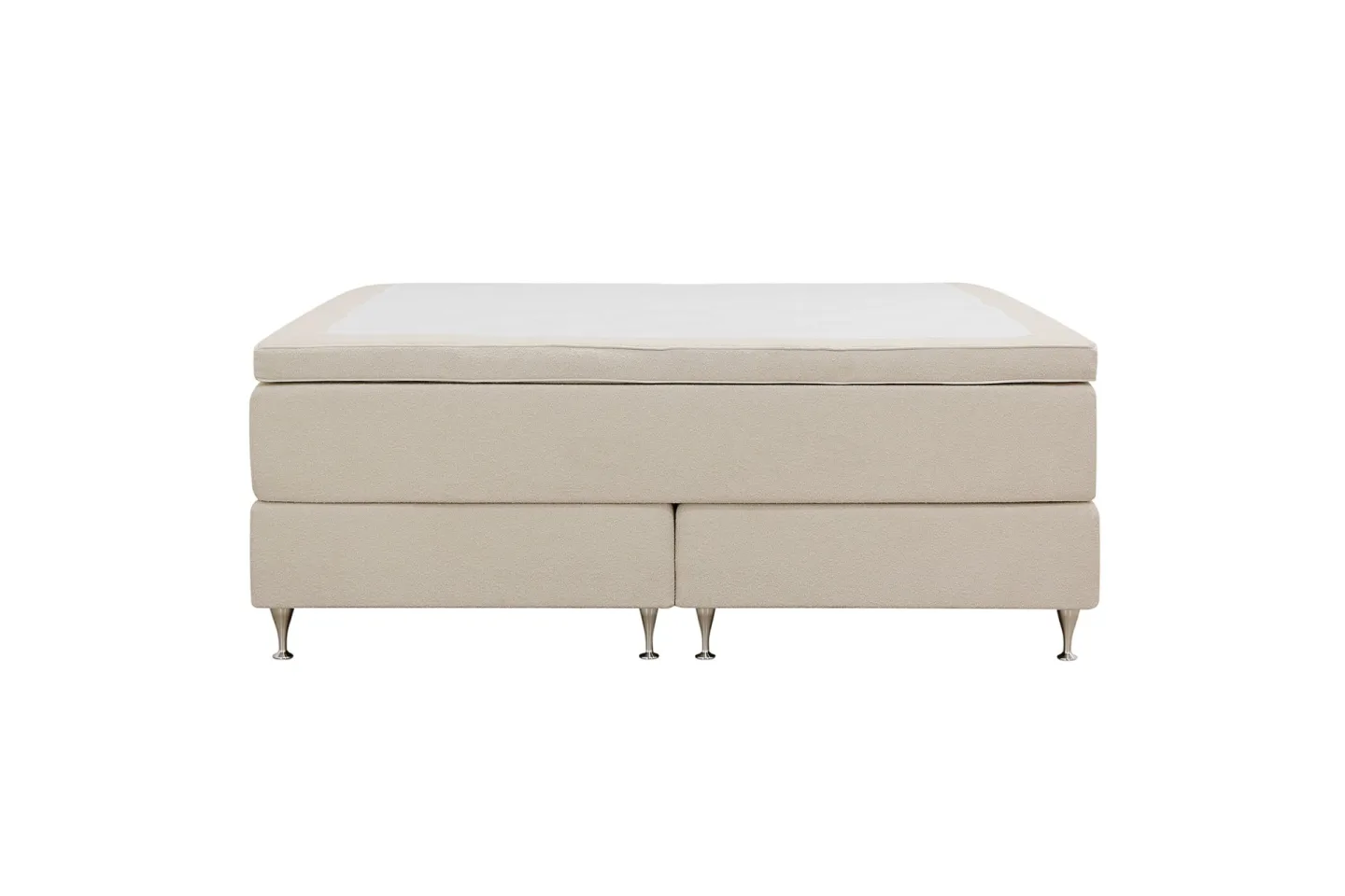 HVILA Premium Kontinentalsäng 180x200 cm - Ljusbeige Bouclé