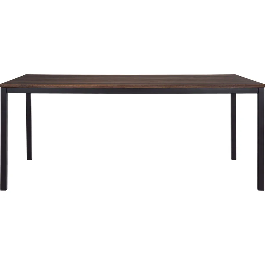 Tisch Valerie Nussbaum/schwarz matt Nussbaum/Metall Massivholz B 180 T 90 cm