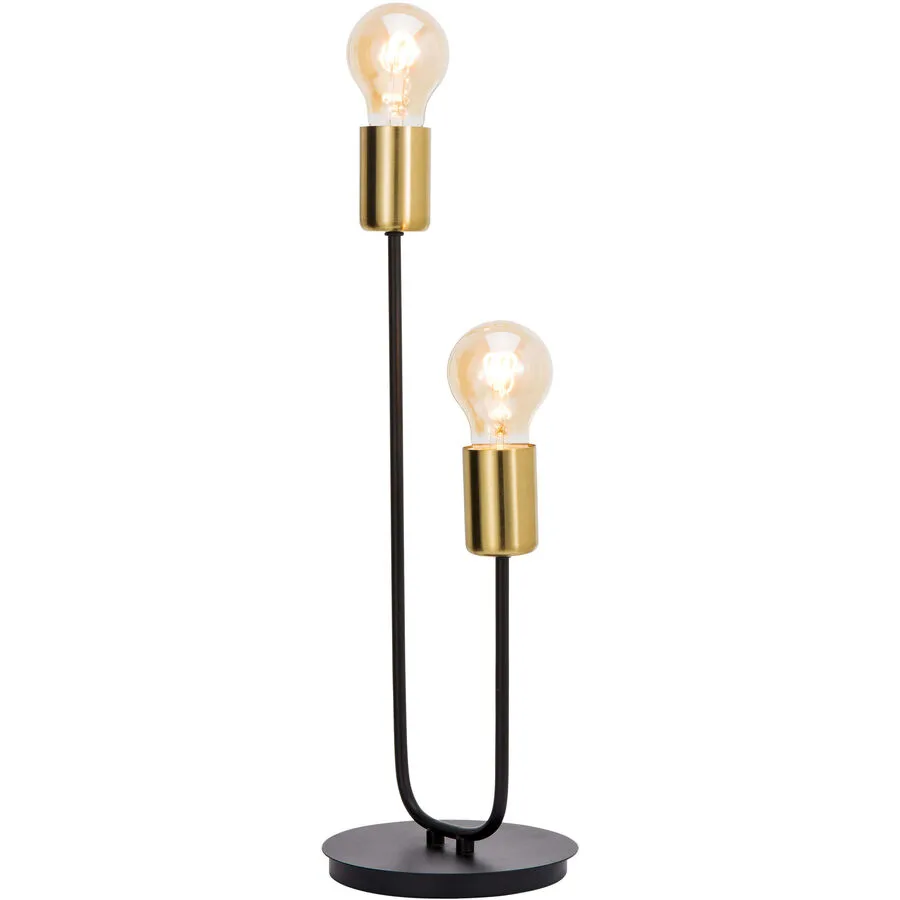 Tischlampe Austin Schwarz/Gold Metall 15 cm 42 cm - Farbe: schwarz-gold