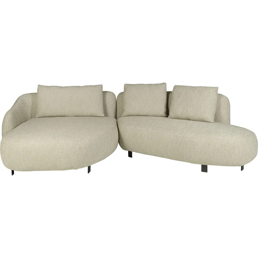 Ecksofa Kai Beige Stoff 286 cm 168 cm