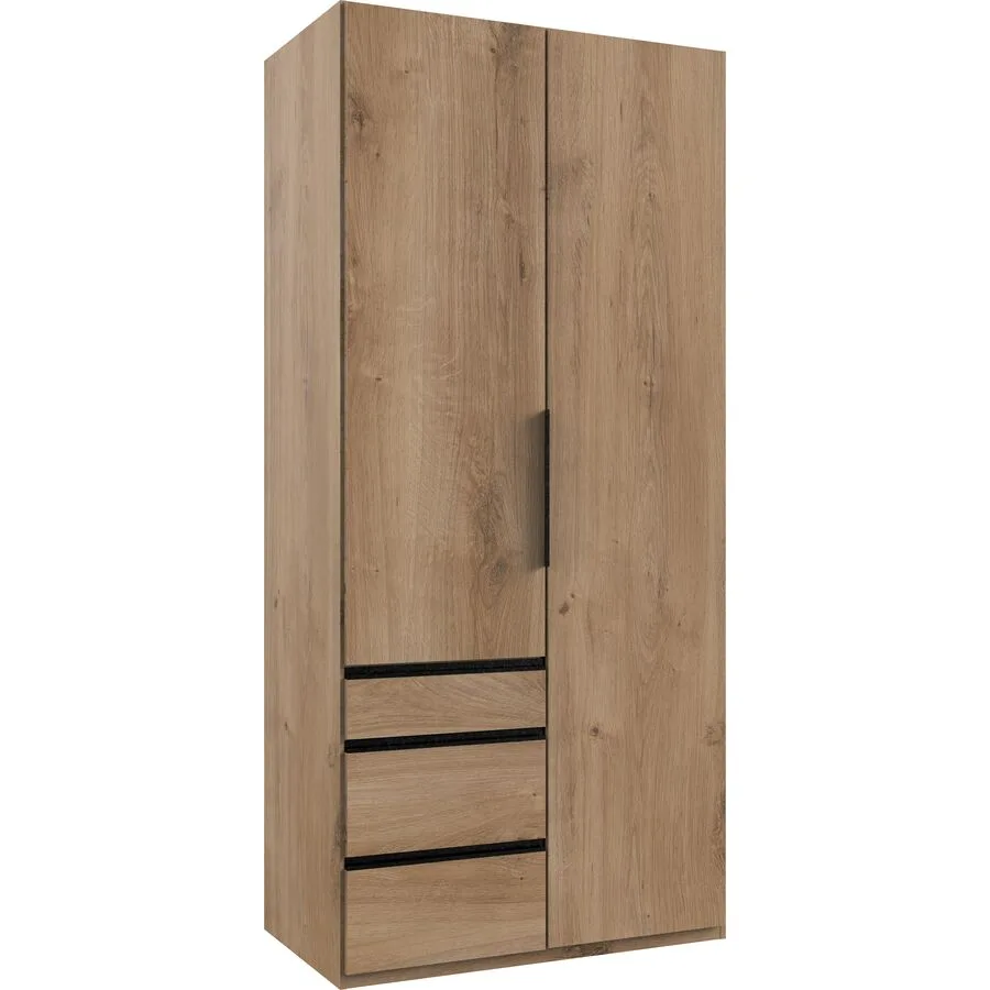 Kleiderschrank Sanko Plankeneiche Holzwerkstoff B 100 cm