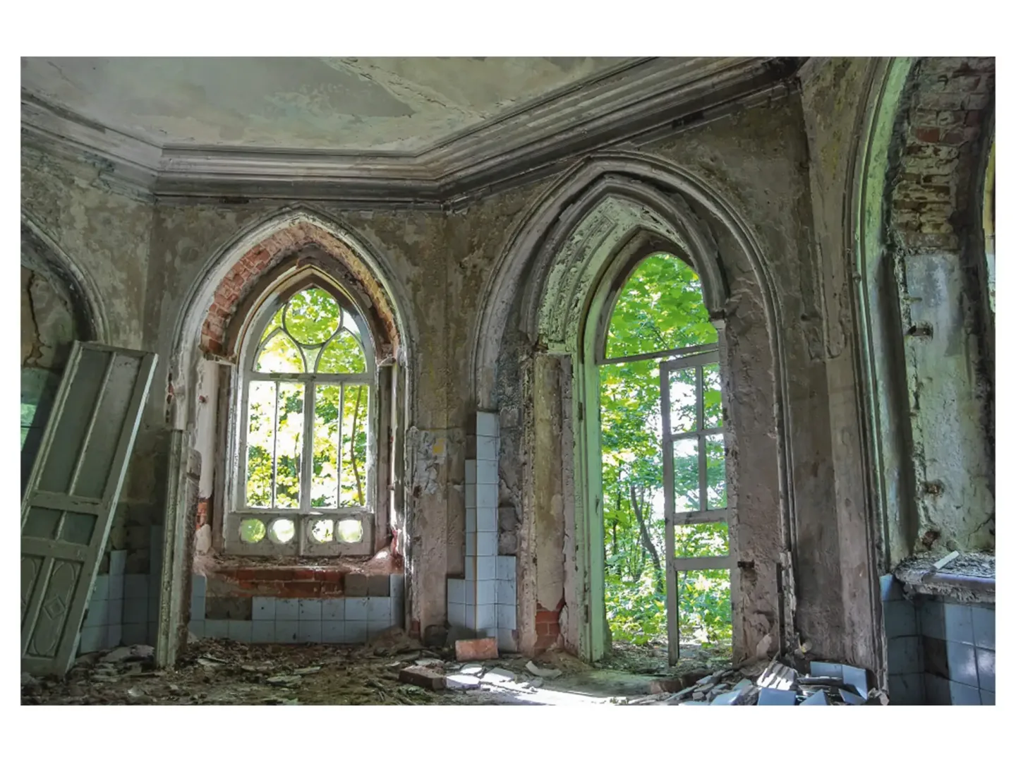 image LAND Digitaldruck auf Acrylglas Lost Place Salon | Schubiger Möbel