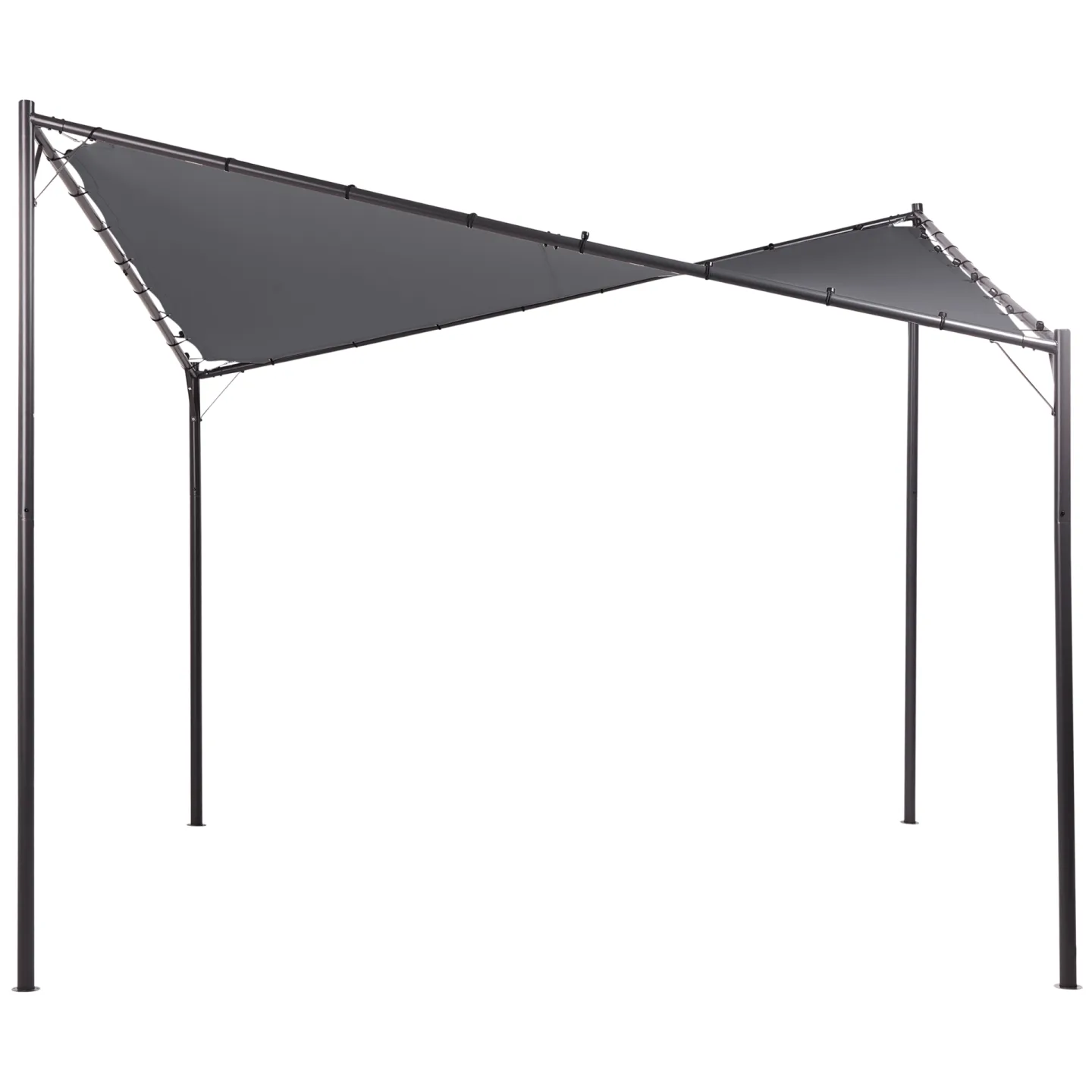 Paviljong Aventine 300 cm Stål - Grå/Svart