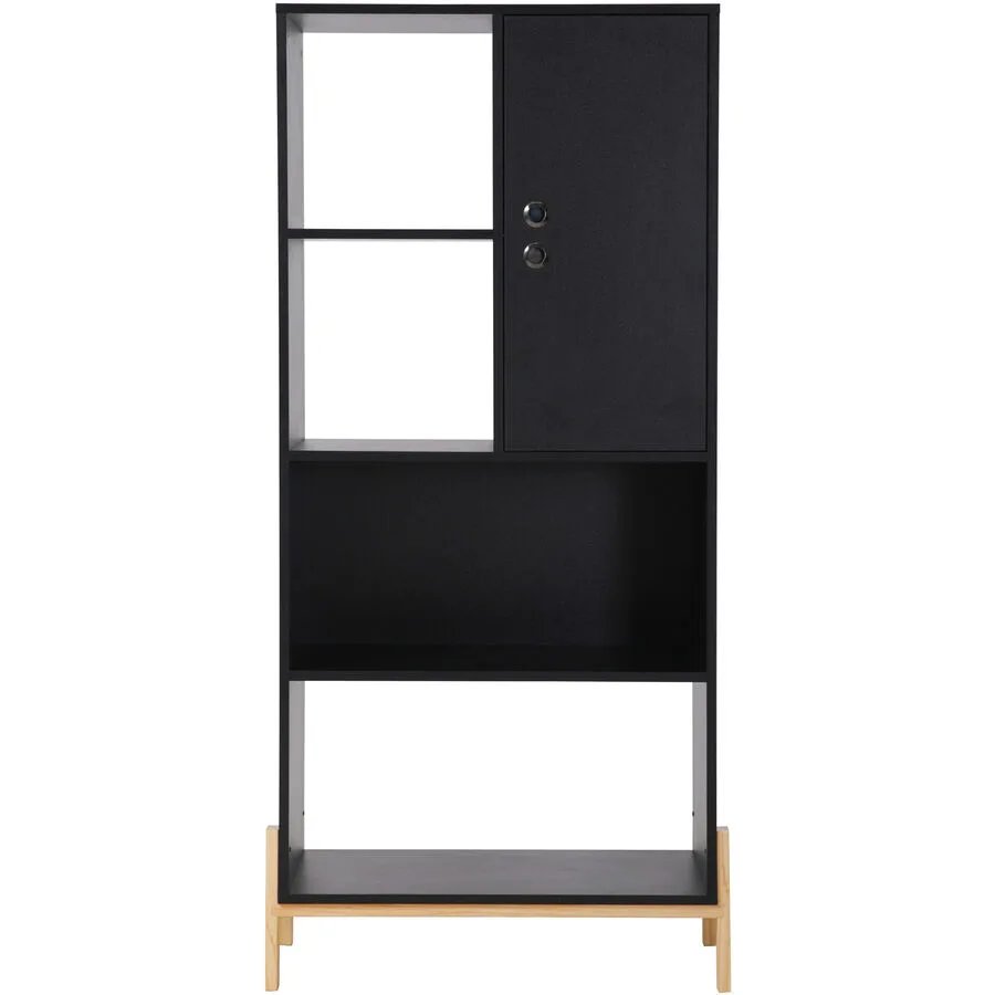 Regal Klaus Schwarz MDF 72.5 cm 154 cm