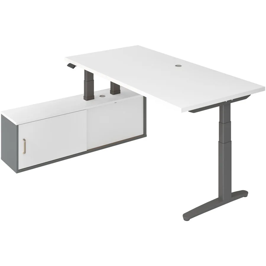 Schreibtisch Office weiss Holzwerkstoff B 209 T 170 cm