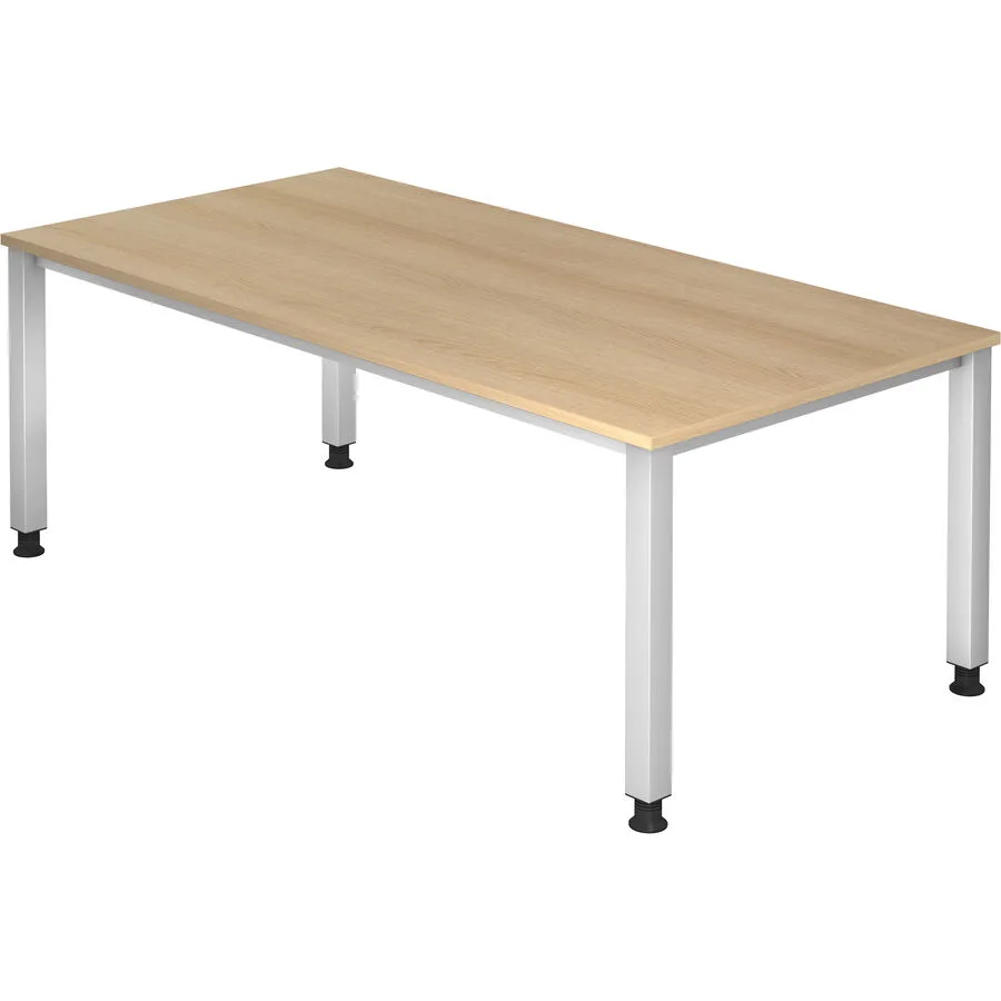 Schreibtisch Office eiche Holzwerkstoff Höhenverstellbar B 200 T 100 cm