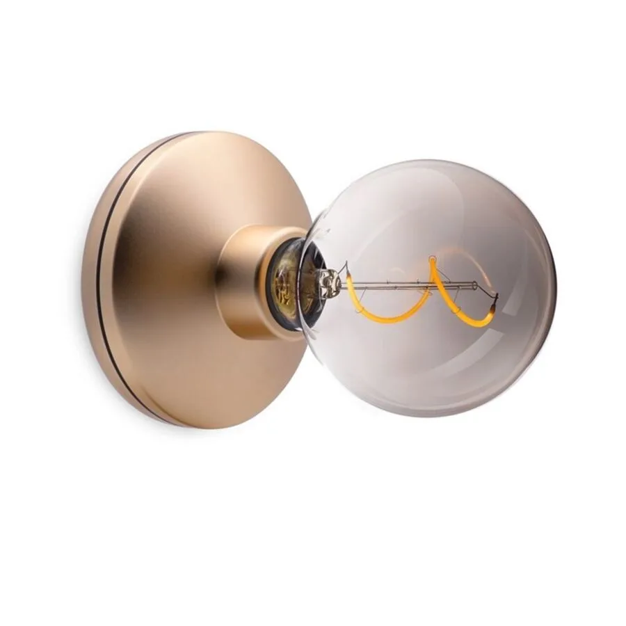 Beleuchtung Humble Gold edelmatt Aluminium/Glas B 12 cm - LED