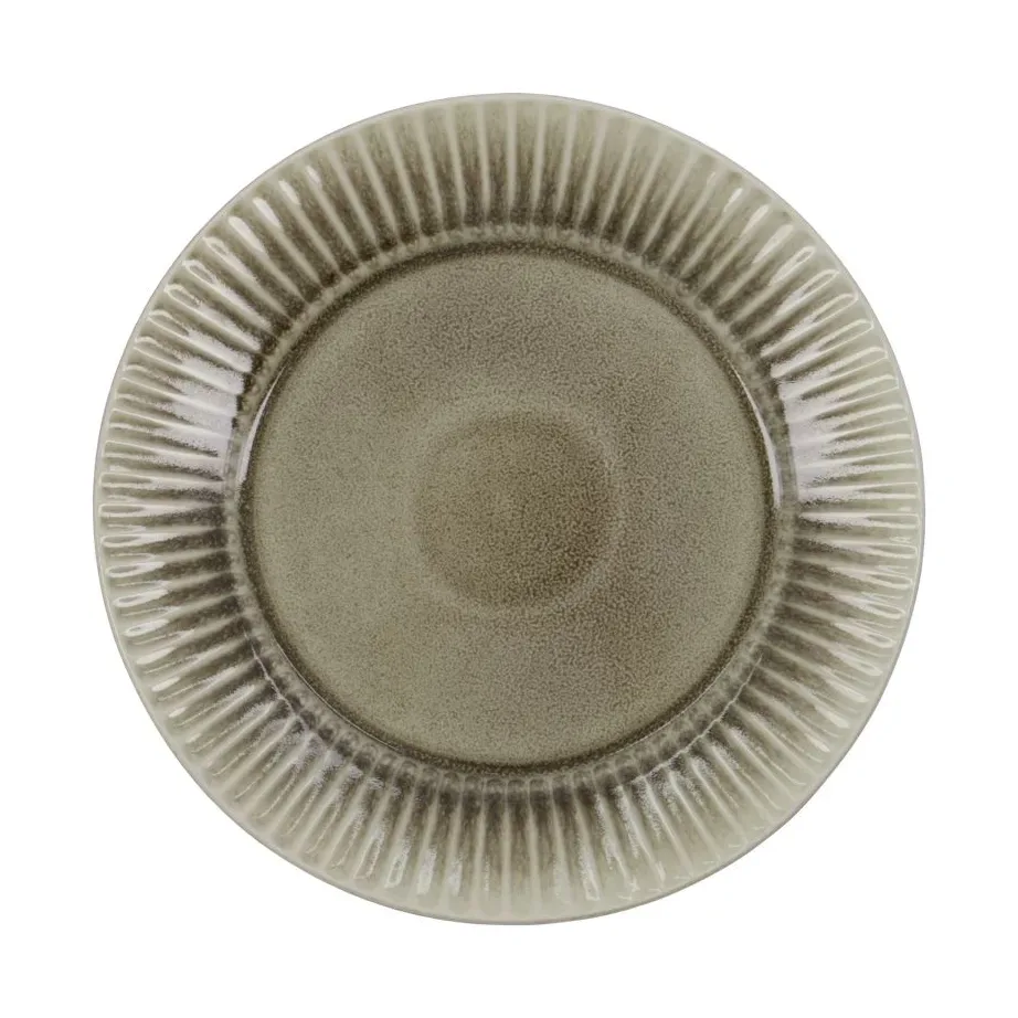 House Doctor Pleat Dinnerteller Ø27 cm Grau-Braun