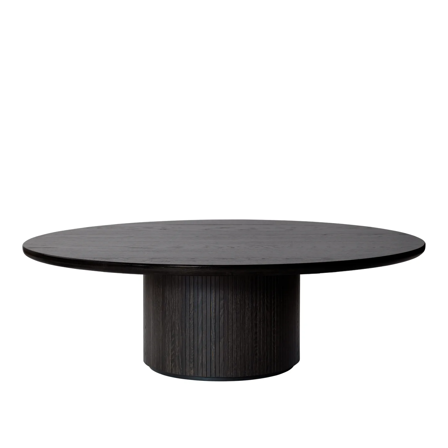 Gubi - Moon Coffee Table Round H45 x Ø150, Brown/Black Stained Veneer Oak Lacquered - Soffbord - Space Copenhagen - Träfärgad - Trä