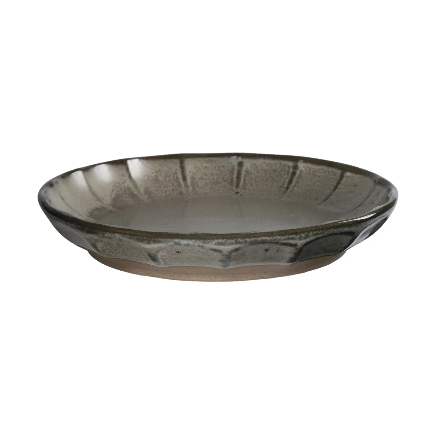 ERNST Ernst Dessertteller Steingut Grau-Natur, Ø17×3 cm