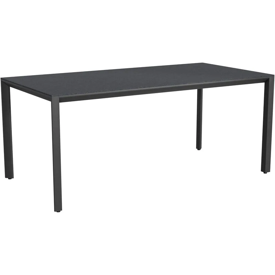 Gartentisch Tropea Schwarz matt / Sirius Mineralkeramik/Stahl pulverbeschichtet B 180 T 90 cm - Möbel Konfigurator: Traummöbel individuell