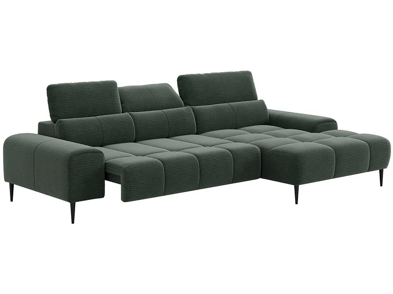 Ecksofa SWISS HOME STYLE THEO Stoff dunkelgrün