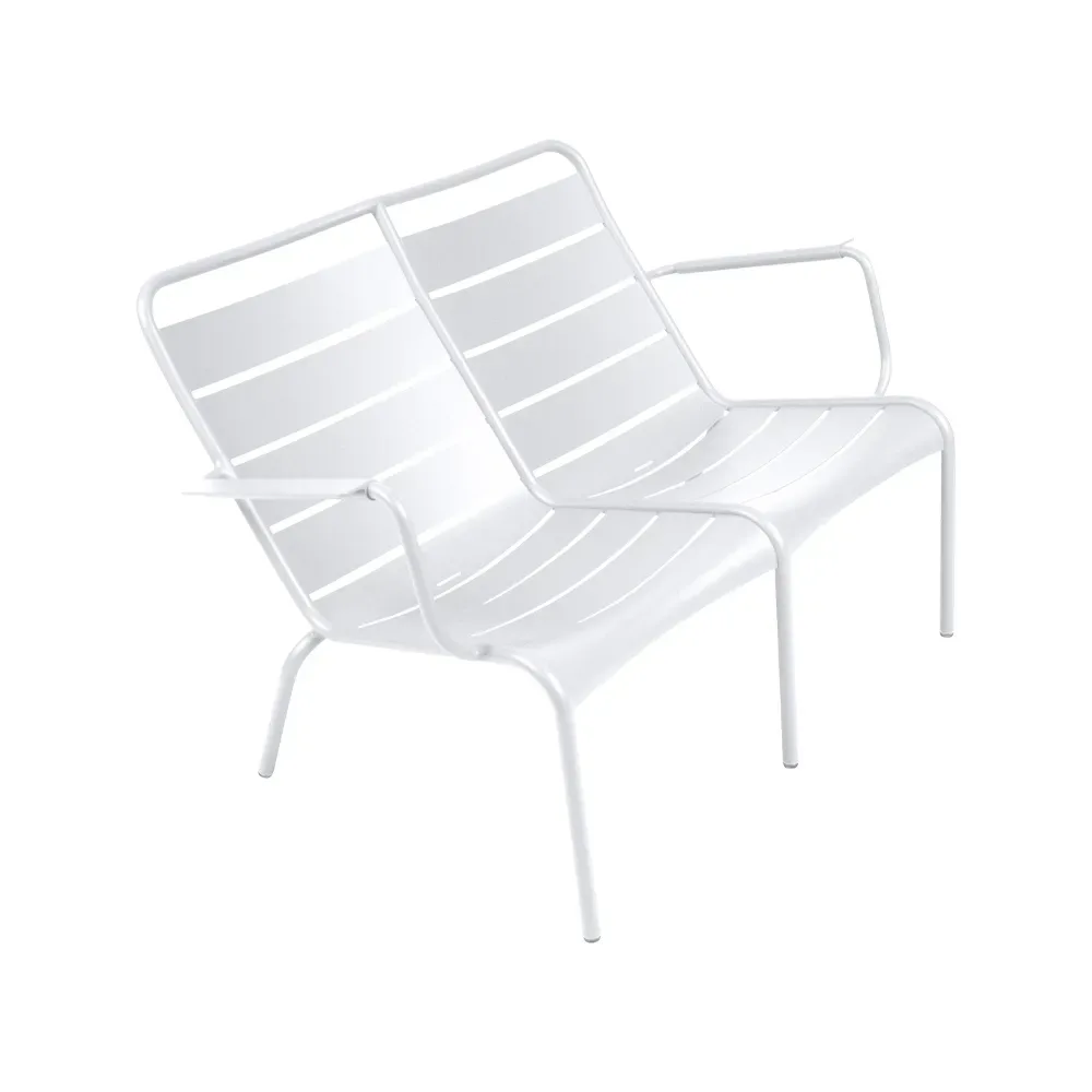 Fermob Luxembourg Duo karmstol låg Cotton white (vit)