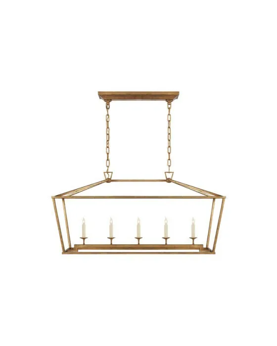 Darlana lineær loftslampe forgyldt jern