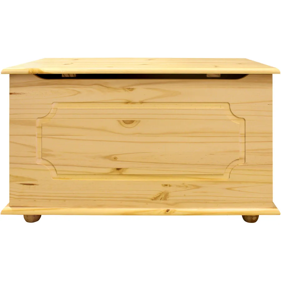 Truhe Amey Natur Kiefer massiv B 89 H 53 cm