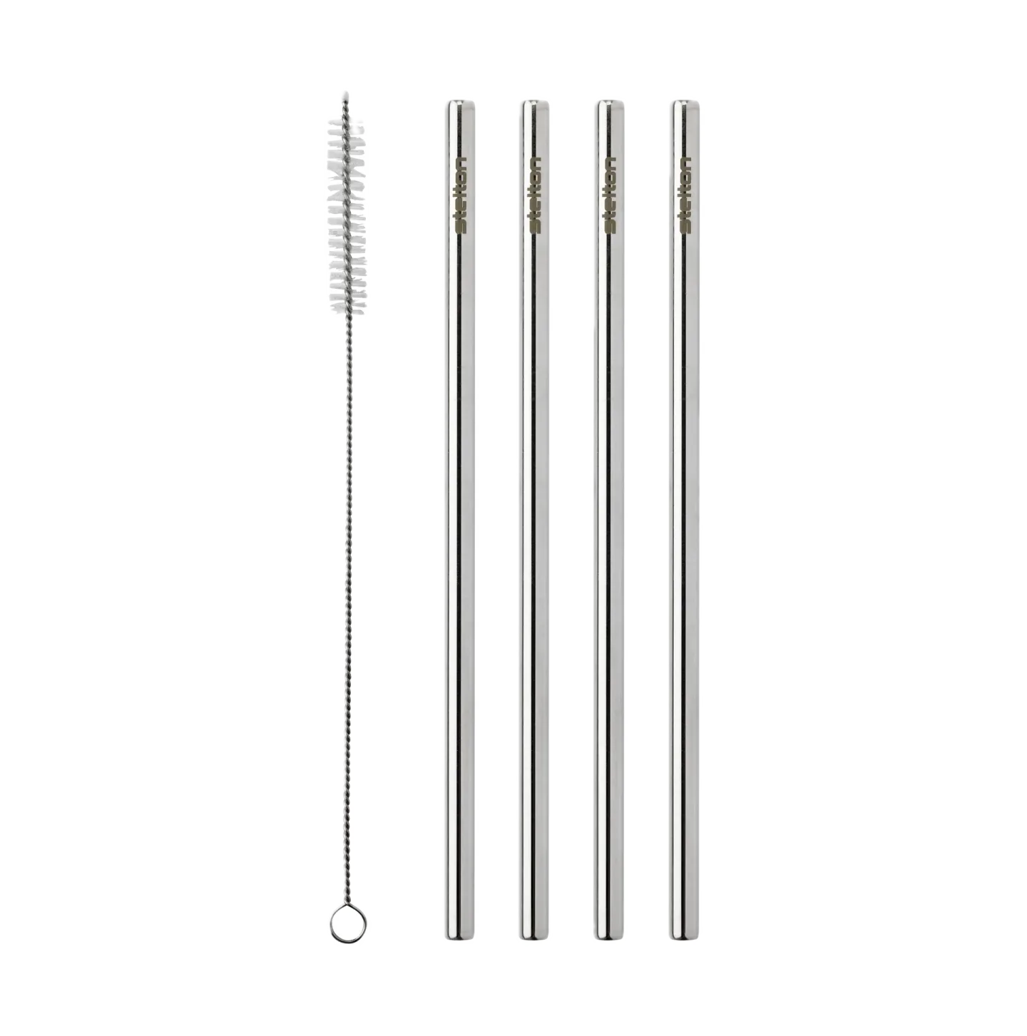 Stelton Stelton wiederverwendbare Trinkhalme 4er-Pack Steel