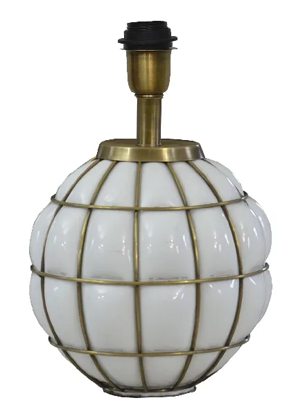 Hallbergs - Grace Kelly 38cm - Lampfot - Vit