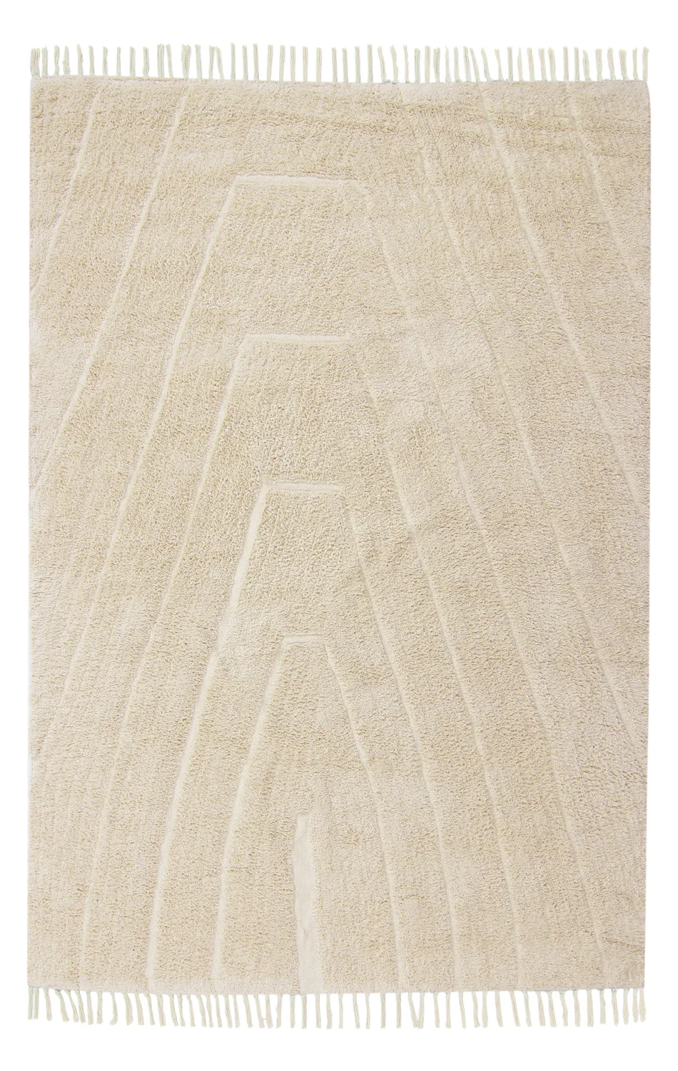 Ryetepper - Sivia Natural Cotton Shaggy (beige) (Størrelse: 160 x 230 cm)