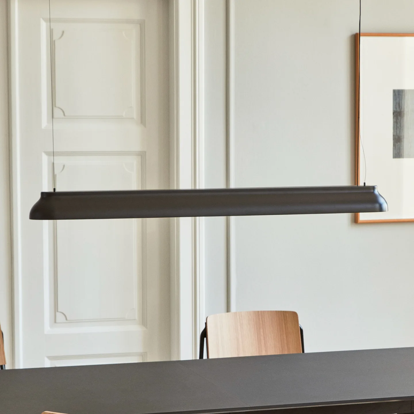 PC Linear Pendelleuchte Soft Black - HAY - Küche - Design - Metall - Einflammig
