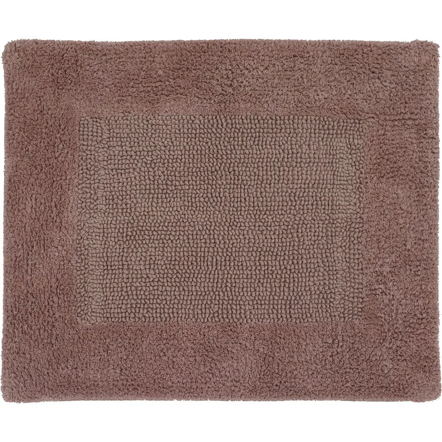 Badteppich Fluff Rosa Baumwolle 50 cm 60 cm - Farbe: altrosa