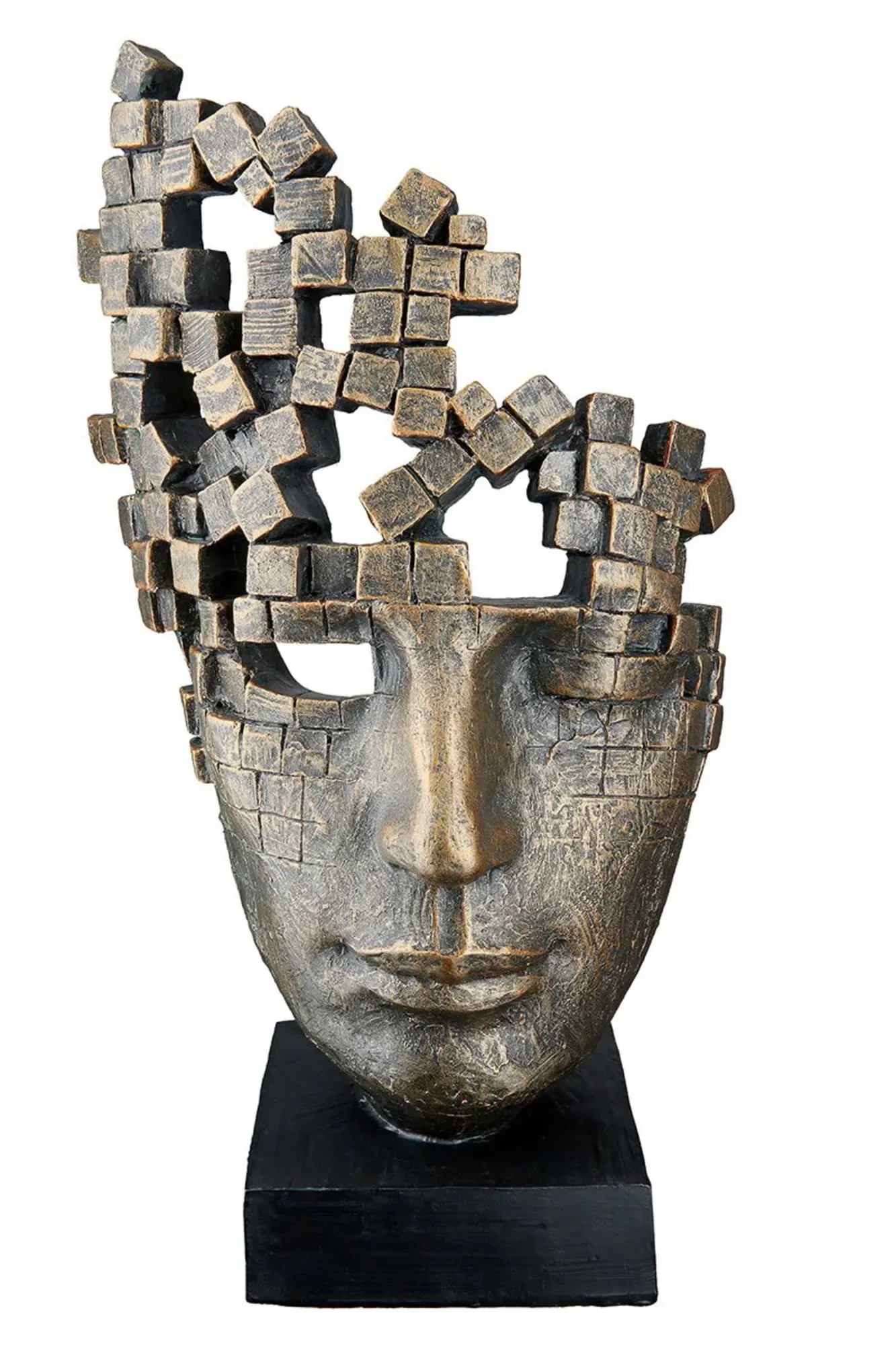 Gilde Figur Gesicht, Male Mask, Bronze H: 30 cm | Schubiger Möbel