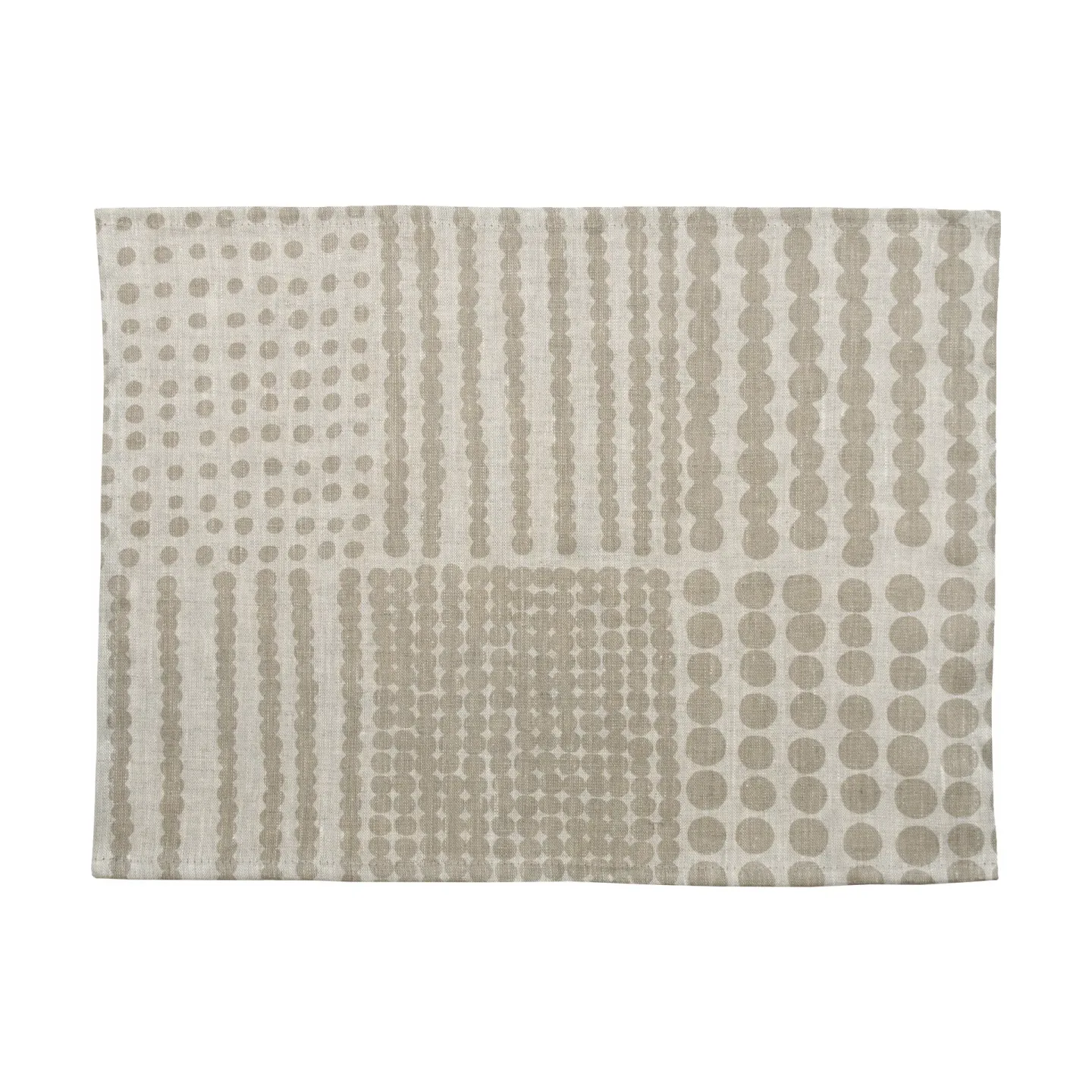 Almedahls Punktstoff Tischset 34 x 45cm Natur-taupe