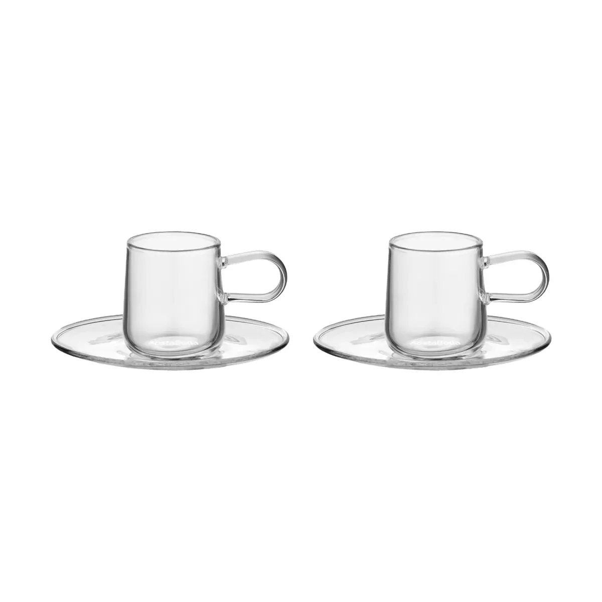 Kosta Boda Viva Espressotasse mit Untertasse 8 cl 2er-Packung Klar