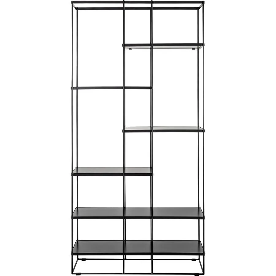 Regal Tilda schwarz Stahl, MDF B 90 H 190 cm