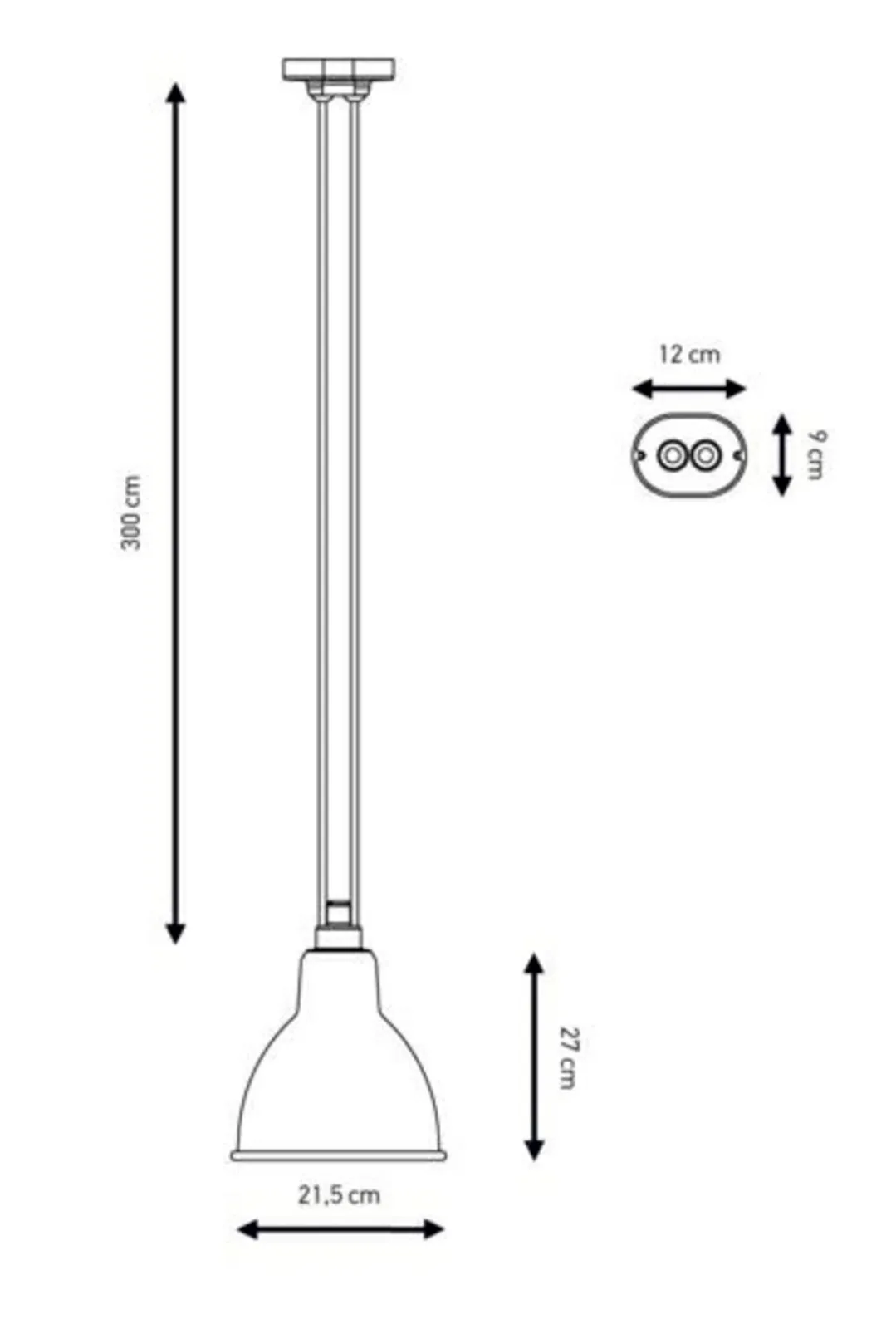 322 XL Taklampa Round Red - Lampe Gras - Vardagsrum - Metall