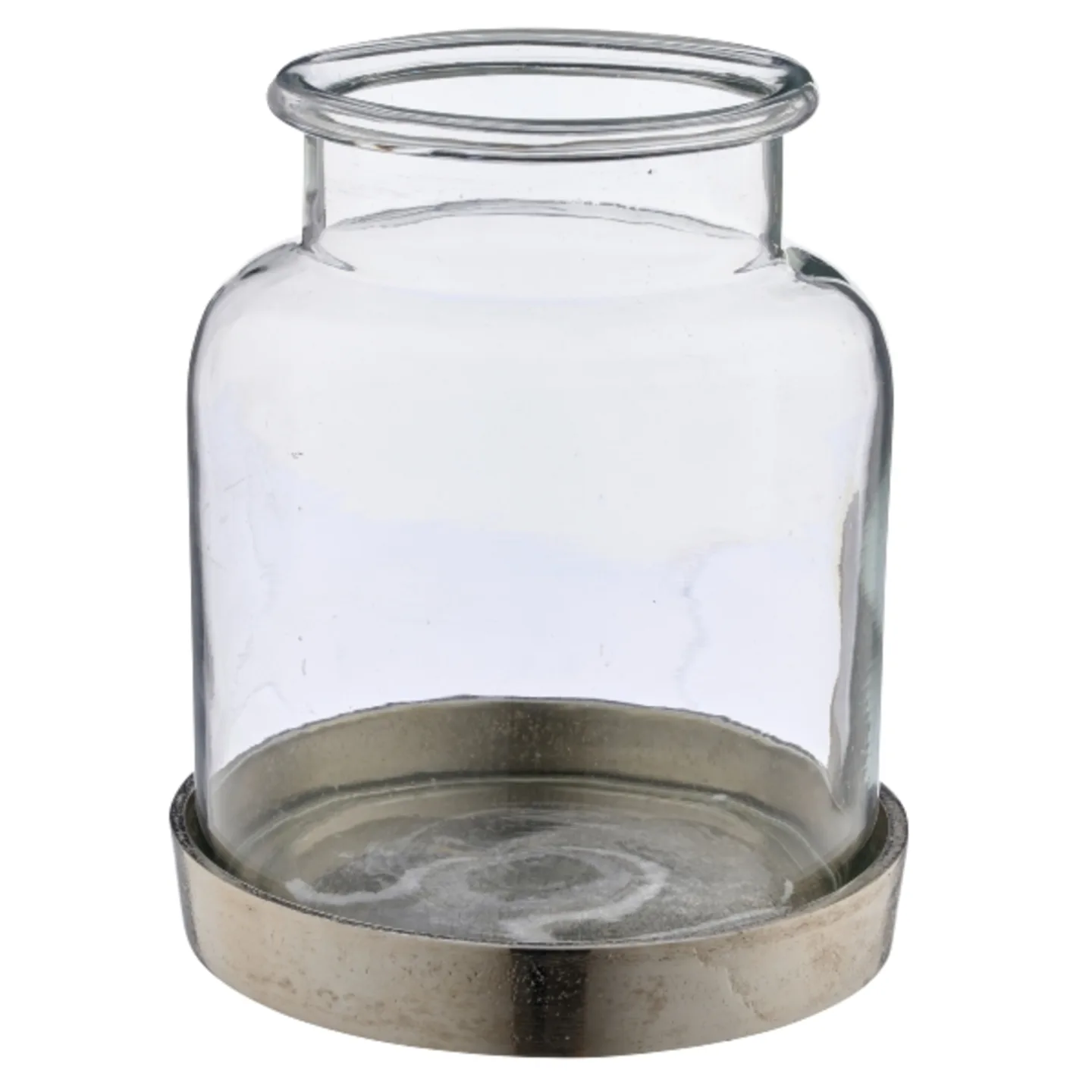 Gasper Windlicht Lepuro Glas Auf Aluminiumfuss | Schubiger Möbel