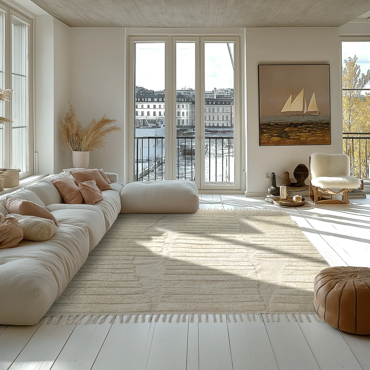 Ryetepper - Rani Natural Cotton Shaggy (beige) (Størrelse: 240 x 340 cm)