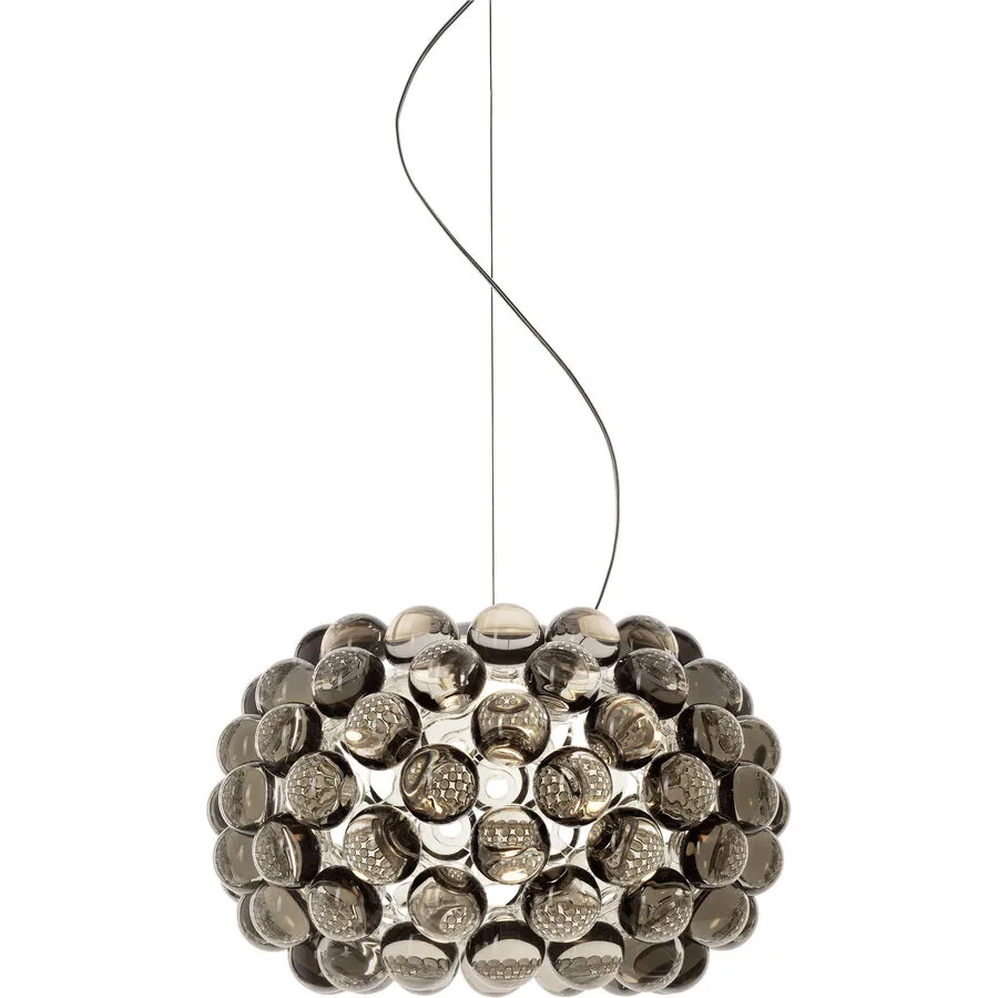 Foscarini Pendellampe Caboche Grau Kunststoff 31 cm 34 cm - LED - Lichtfarbe: Extra warmweiss - LED Energiesparlampen
