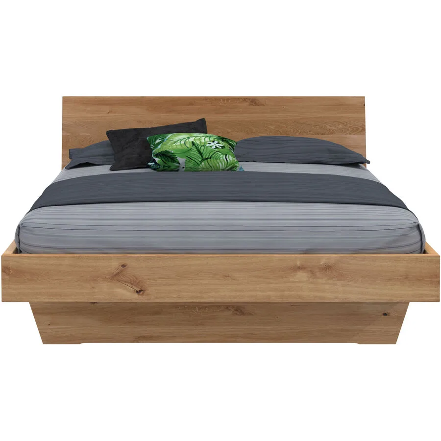 Bett Reto Natur Wildeiche Massivholz 160 x 200 cm