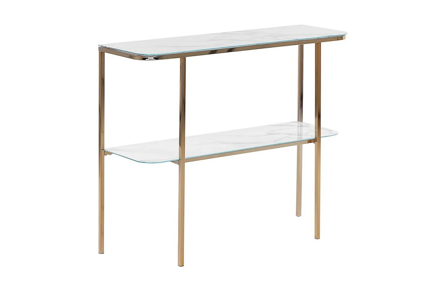 Konsolbord Calvert Vitt, guld - Vitt, guld