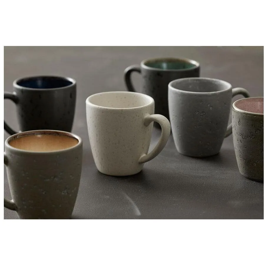 Kaffeetassen-Set BITZ Schwarz/Bernstein Steinzeug H 8 cm 190 ml