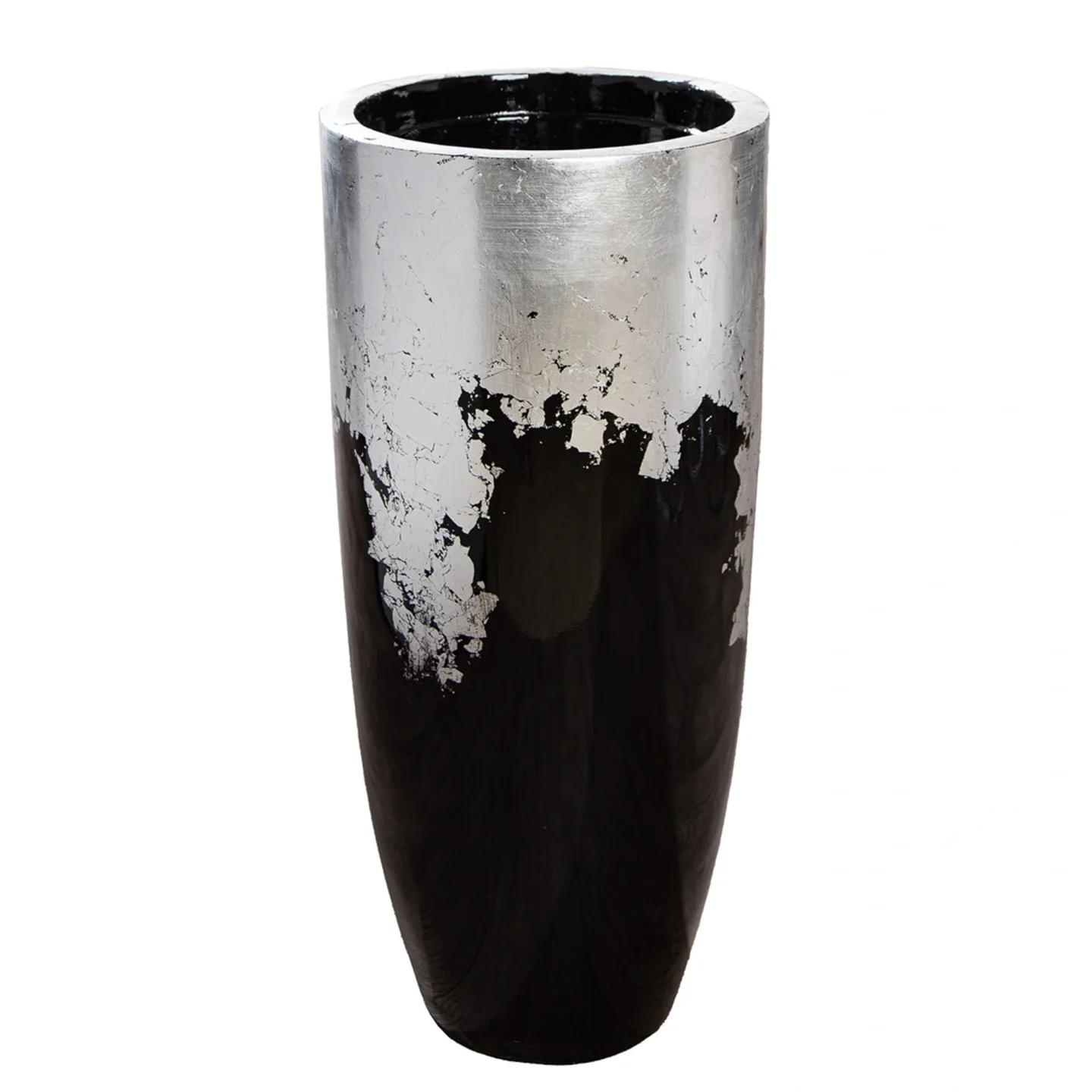 Gilde Pflanzengefäss Konus, Fiberglas, Schwarz H: 80 cm | Schubiger Möbel