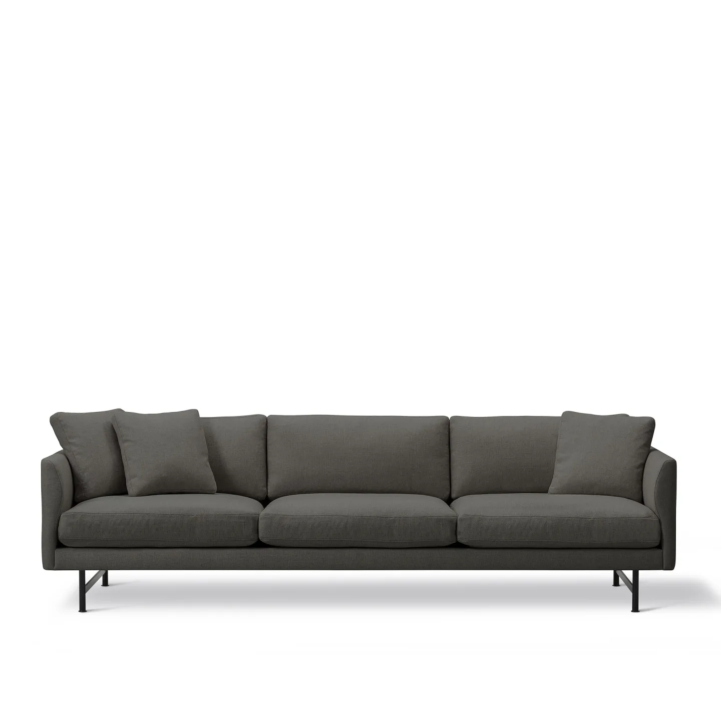 Fredericia Furniture - Calmo 3-sitssoffa svart metall / sunniva 173 - Soffor - Hugo Passos