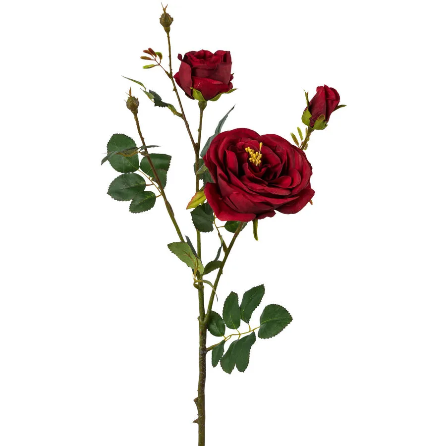 Kunstblume Natural & Feminine Glamour Rot Kunststoff 63 cm