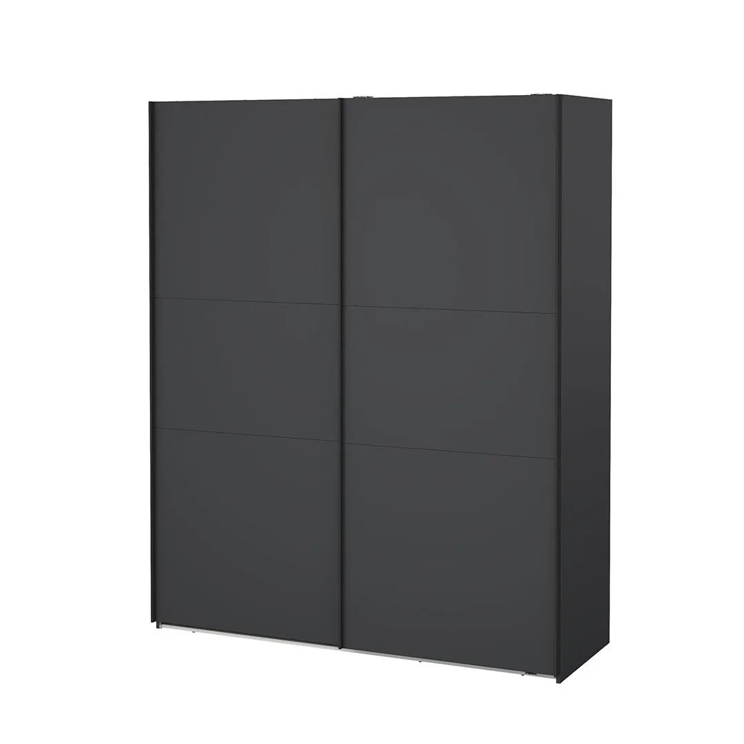 Como Schiebetürenschrank 2 Türen 180x220cm matt grau.