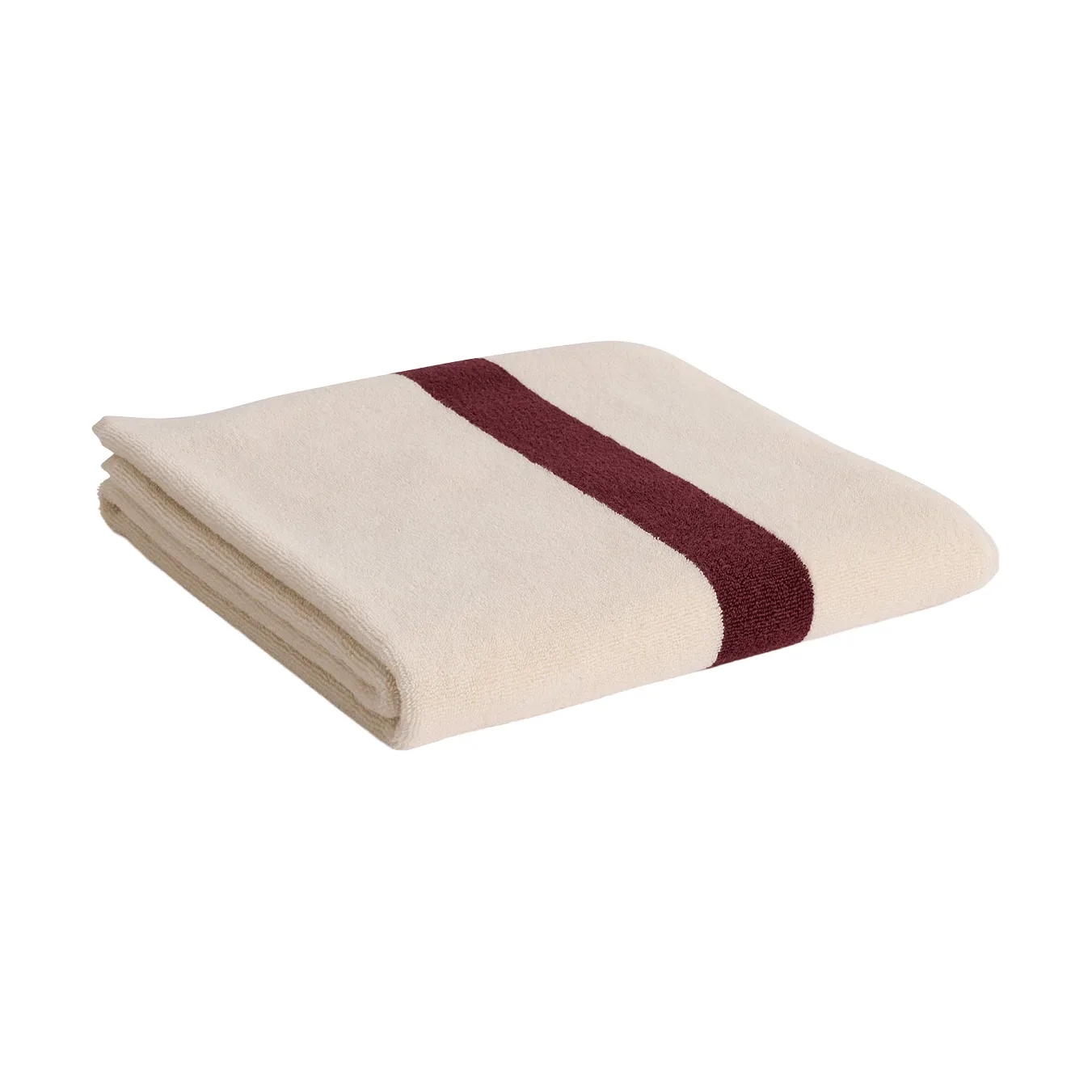 HAY Stripe Handtuch Burgundy, 70x140 cm