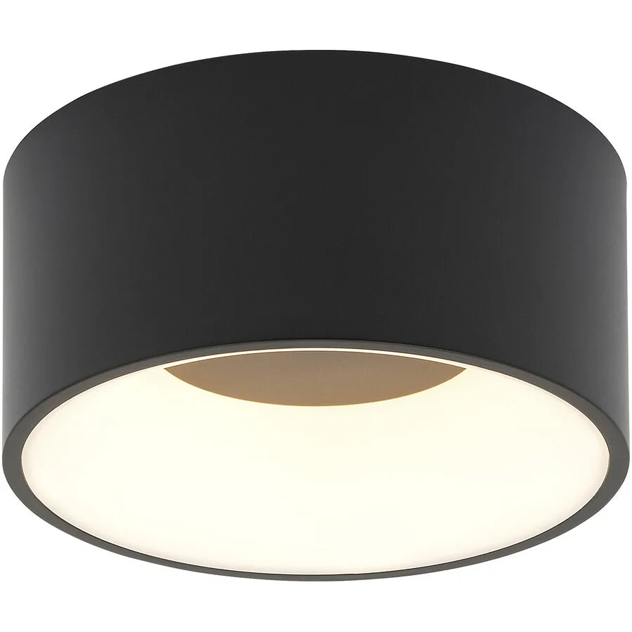 Deckenlampe Cosmo Schwarz Aluminium 16 cm 8 cm - LED - Lichtfarbe: Warmweiss - LED Energiesparlampen