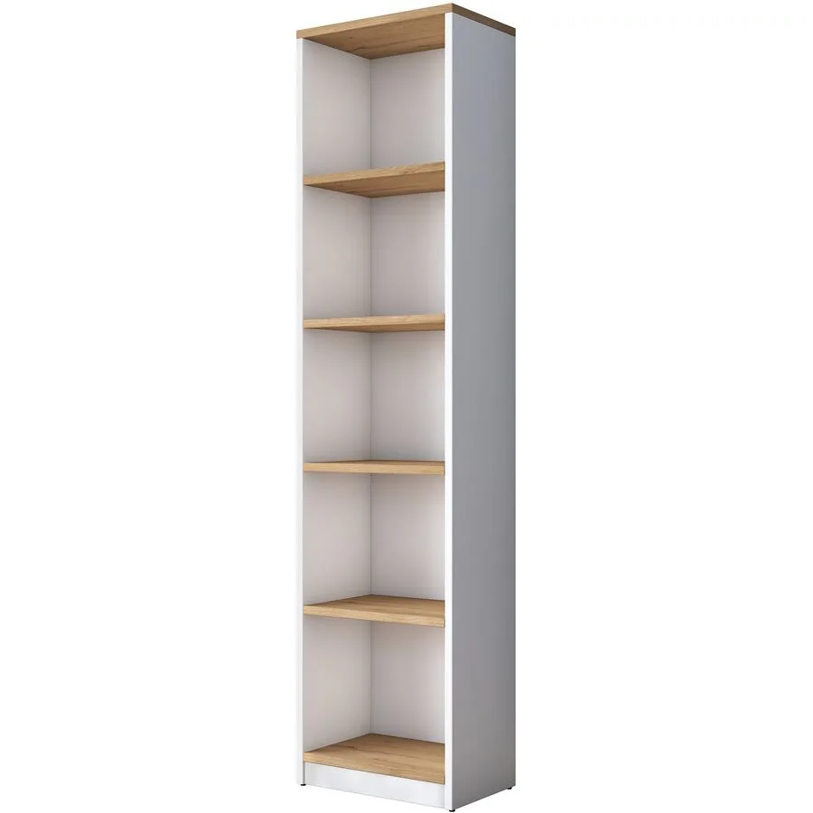 Bücherregal Yemek weiss Melaninbeschichtete Mischholz (Spanplatte) B 40 cm H 161.8 cm