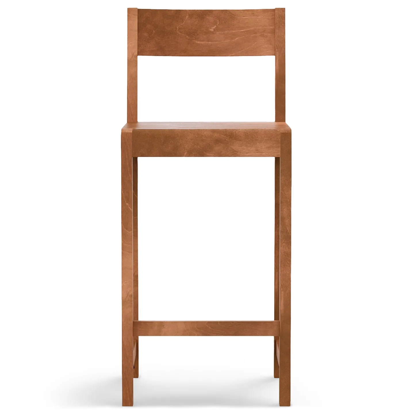 Frama - Bar Chair 01 – Warm Brown Birch – H65 - Barstolar - Frama Studio - Träfärgad - Trä