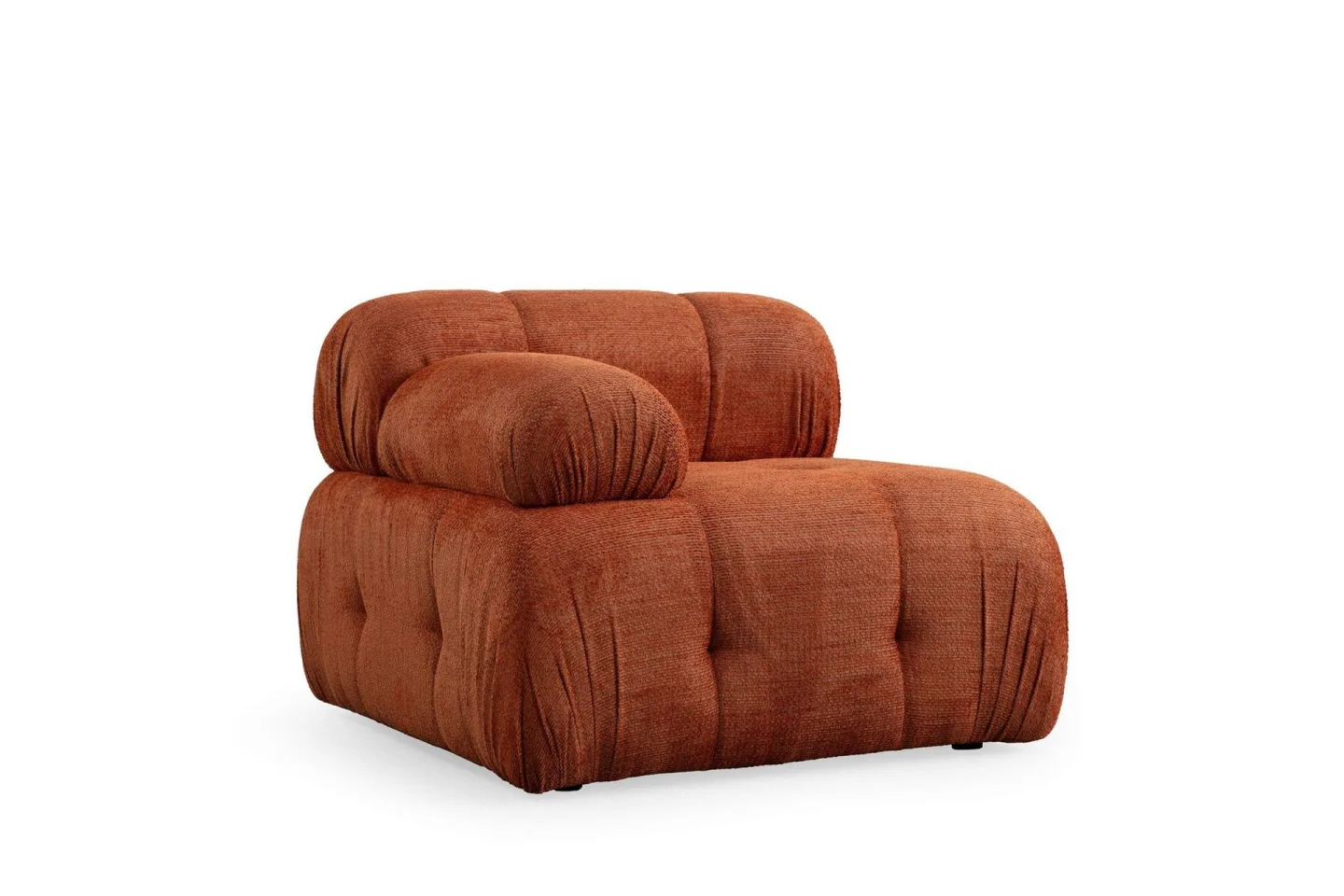 Belgin Vänstermodul / Fåtölj 95 cm med fasta armstöd - Orange