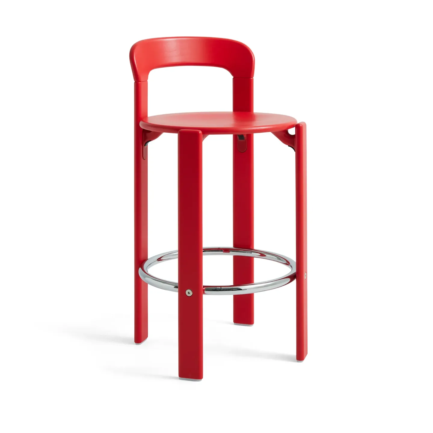 HAY Rey Low Barhocker lackiert 65 cm Scarlet red